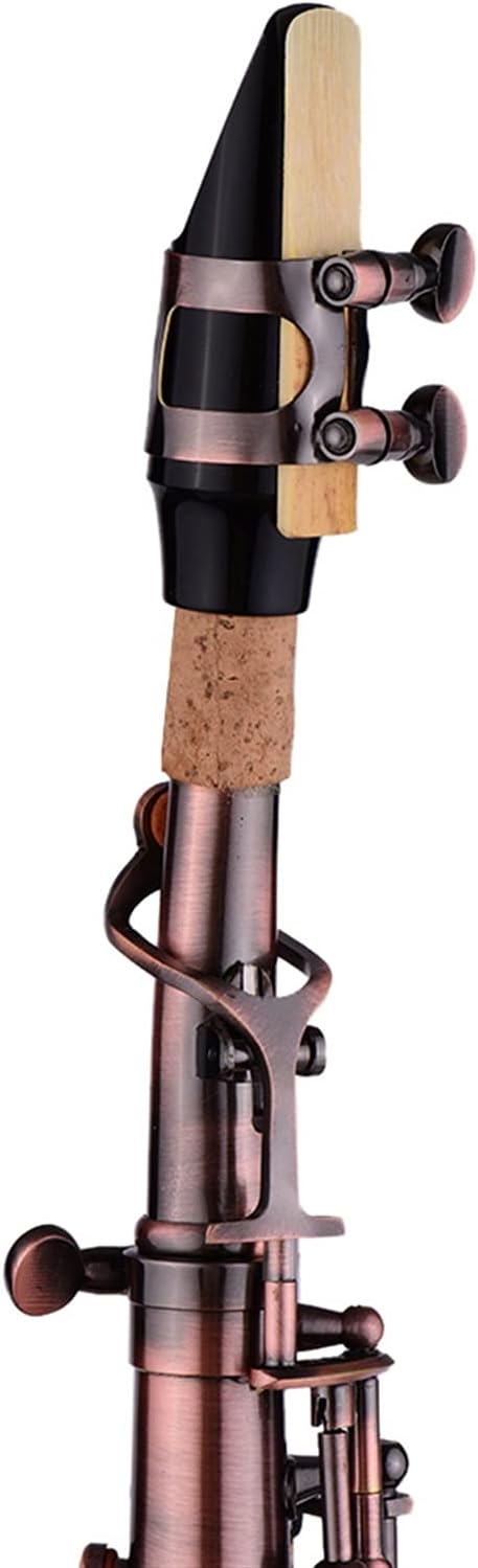 Professional Bronze Straight Bb Saxophone Sax Woodwind Instrument Carve Pattern with Case Gloves Cloth Straps Brush Student Saxophone