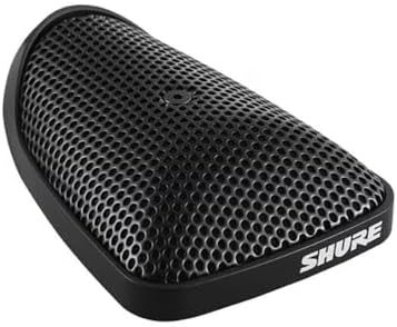 Shure Centraverse CVB Installed Sound Boundary Microphone - Black, Omnidirectional Condenser Mic, 12-Foot XLR Cable (CVB-B/O)