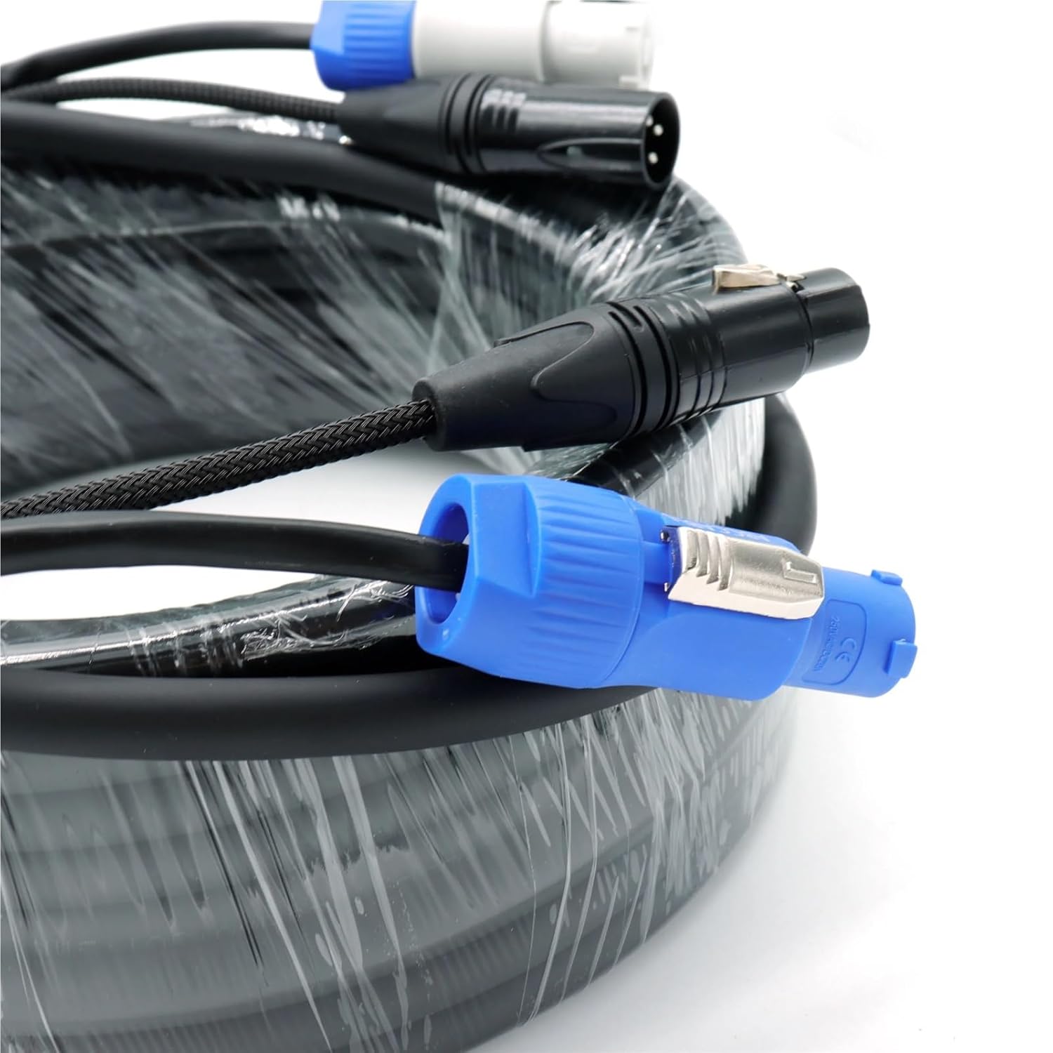 DMX 2-in-1 Cable, Power and 3-Pin XLR Signal Combo for Stage Lighting Connection(5)