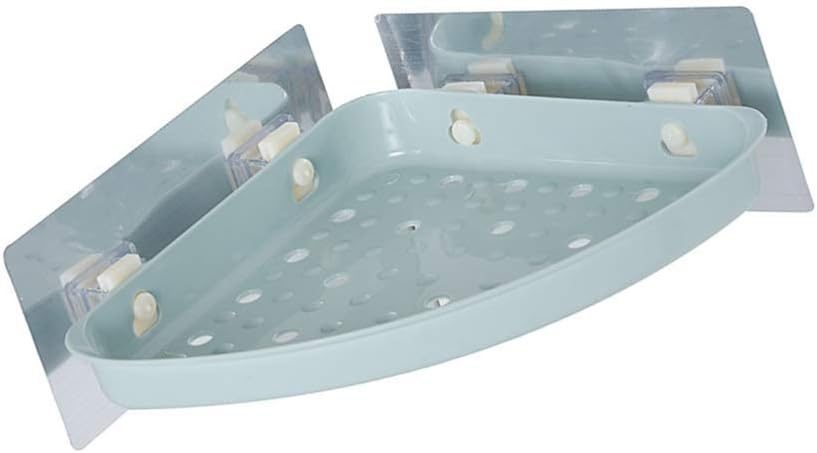 Suction Cup Triangle Corner Storage Rack Wall Mounted No Drilling Plastic Shower Shelf Organizer For Bathroom