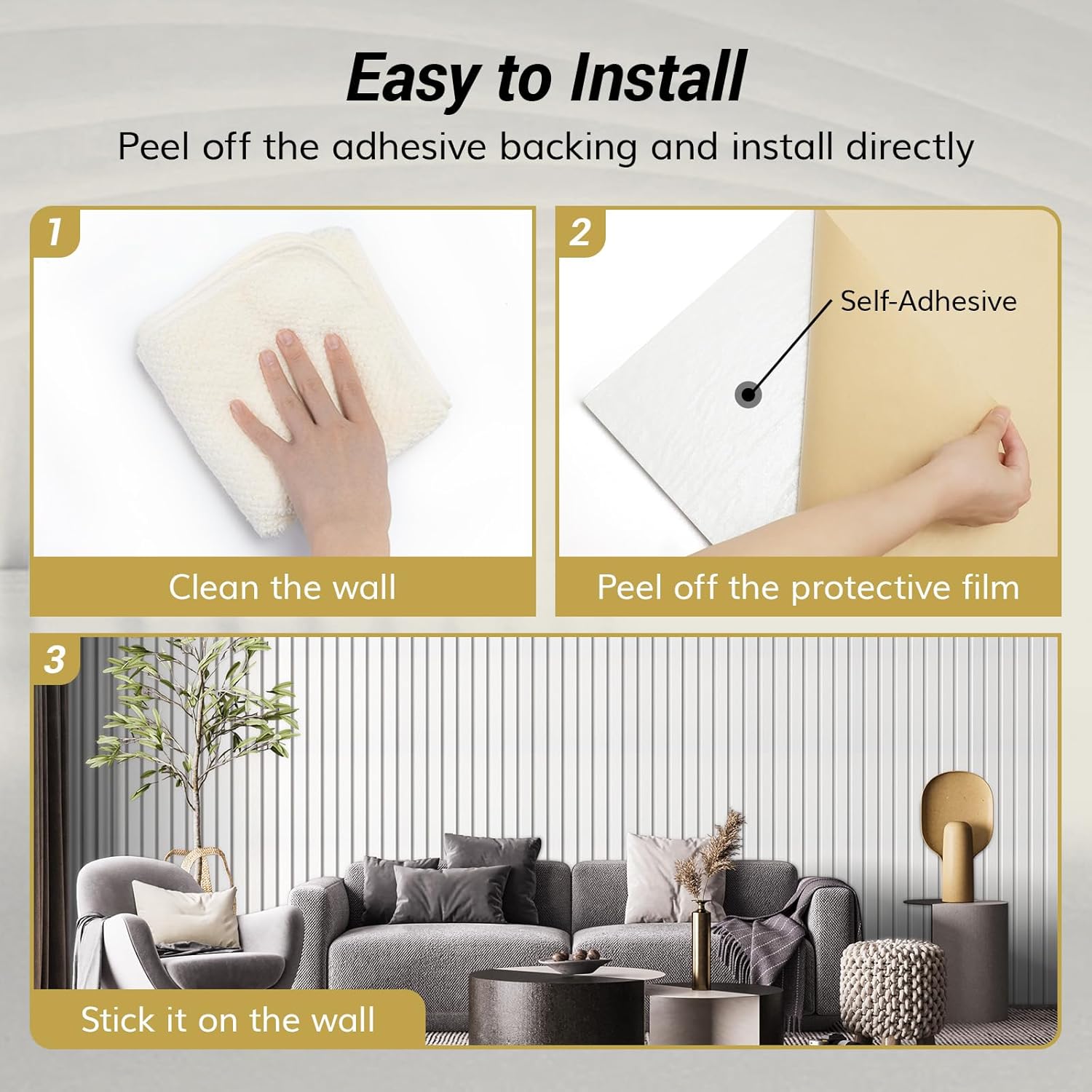 TONOR Dual-Layer Thickened Acoustic Wall Panels Self Adhesive, 4 pack 47.2