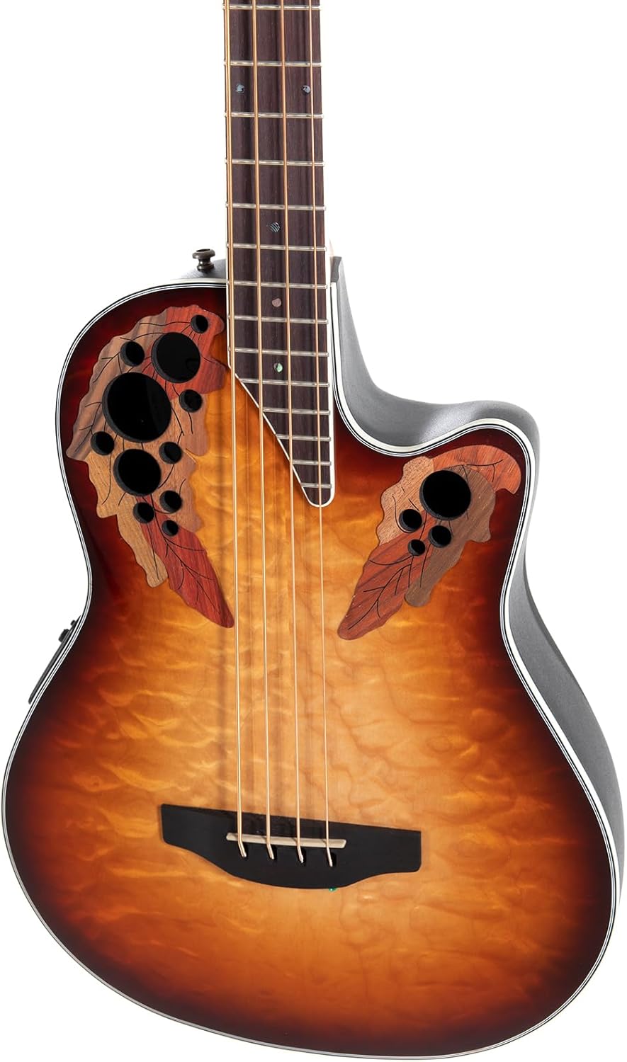 Ovation Celebrity Elite Plus Bass CEB44X-7C Mid-depth Acoustic-Electric - Cognac Burst