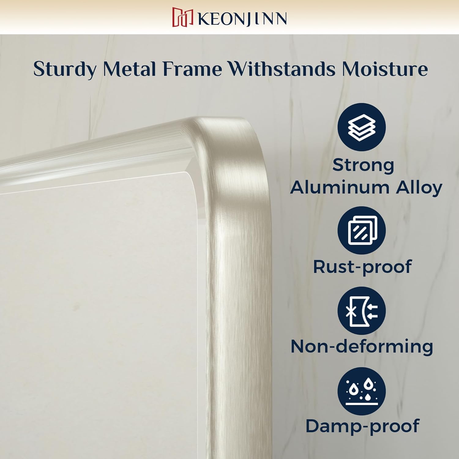 Keonjinn 40 x 30 Inch Large Pivot Mirror, Brushed Nickel Pivot Mirror Bathroom, Beveled Tilt Mirrors Bathroom for Over Sink, Rounded Corner Farmhouse Tilting Mirrors Wall Mount (Horizontal/Vertical)