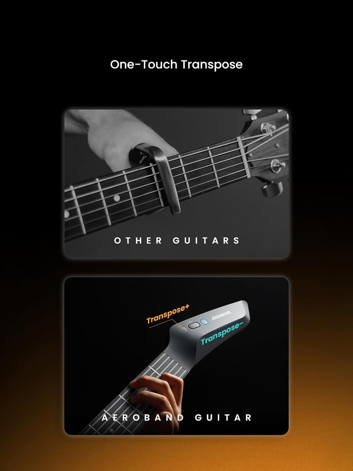 AeroBand Guitar AeroBand MIDI Guitar, Guitar-Shape MIDI Controller MIDI guitat For Music Creation