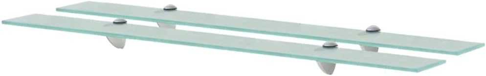Floating Shelves 2 pcs,Wall Storage Shelves, Wall Mounted Shelf Organizer Unit Display Shelf,for Living Room, Bedroom, Kitchen, Bathroom,Office,Tempered Glass 35.4