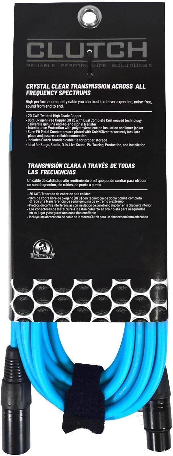 Pro Audio DJ 20' ft XLR Male to XLR Female Blue Microphone Speaker Cables 20 Pa