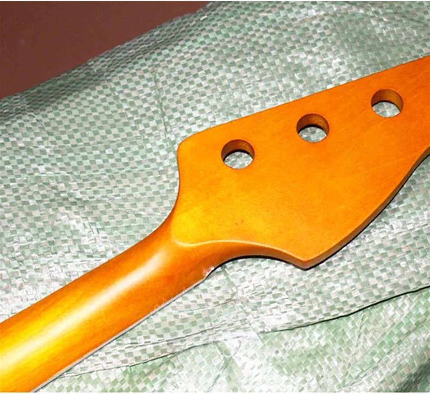 Replacement Maple 4-String Reverse Headstock Electric Bass Guitar Neck, 20 Frets, Rosewood Fingerboard, Glossy Finish