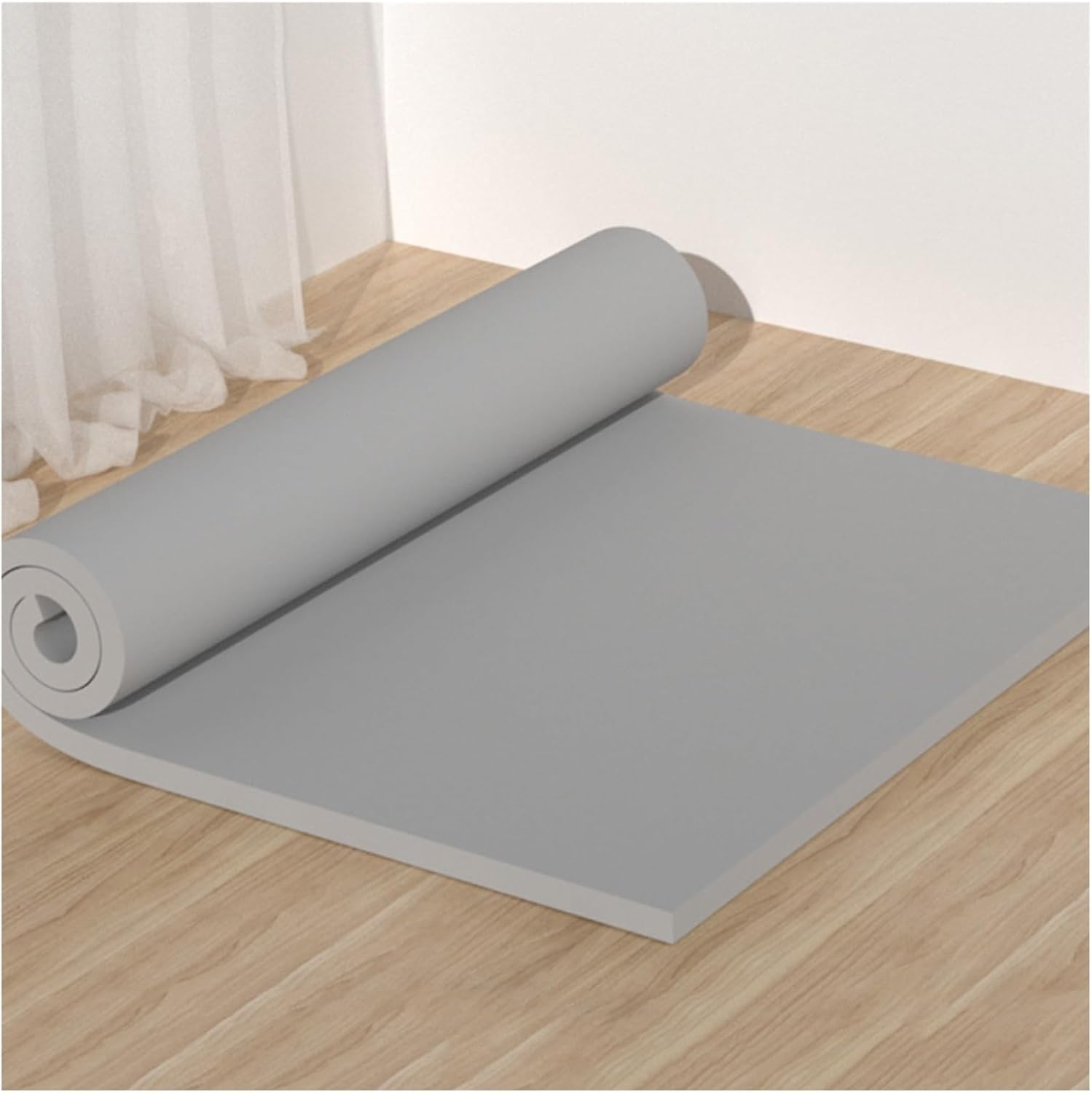 Garage Wall Protector, Anti-Bump Rubber Foam Wall Padding Guard, Self Adhesive Stadiums Car Doors Parking Bumpers Guards, 0.39 Thick (Color : Gray, Size : 39.3x354.3in)