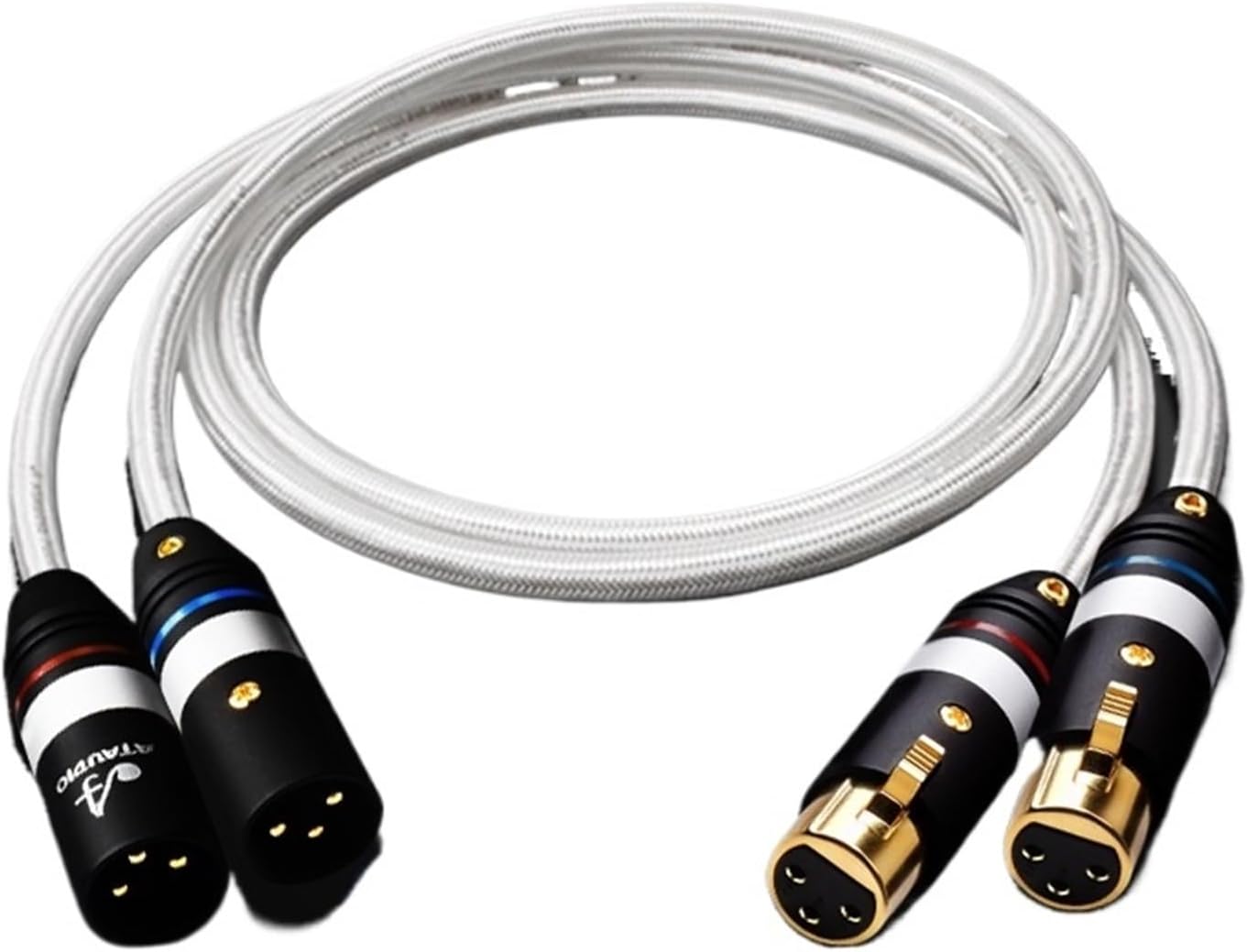 Hi-end XLR Audio Cable Supreme Reference 7N OCC Silver Mixed 2XLR Balanced Cable for Microphone Mixer Amplifier(Xlr cable(One pair),0.5m)