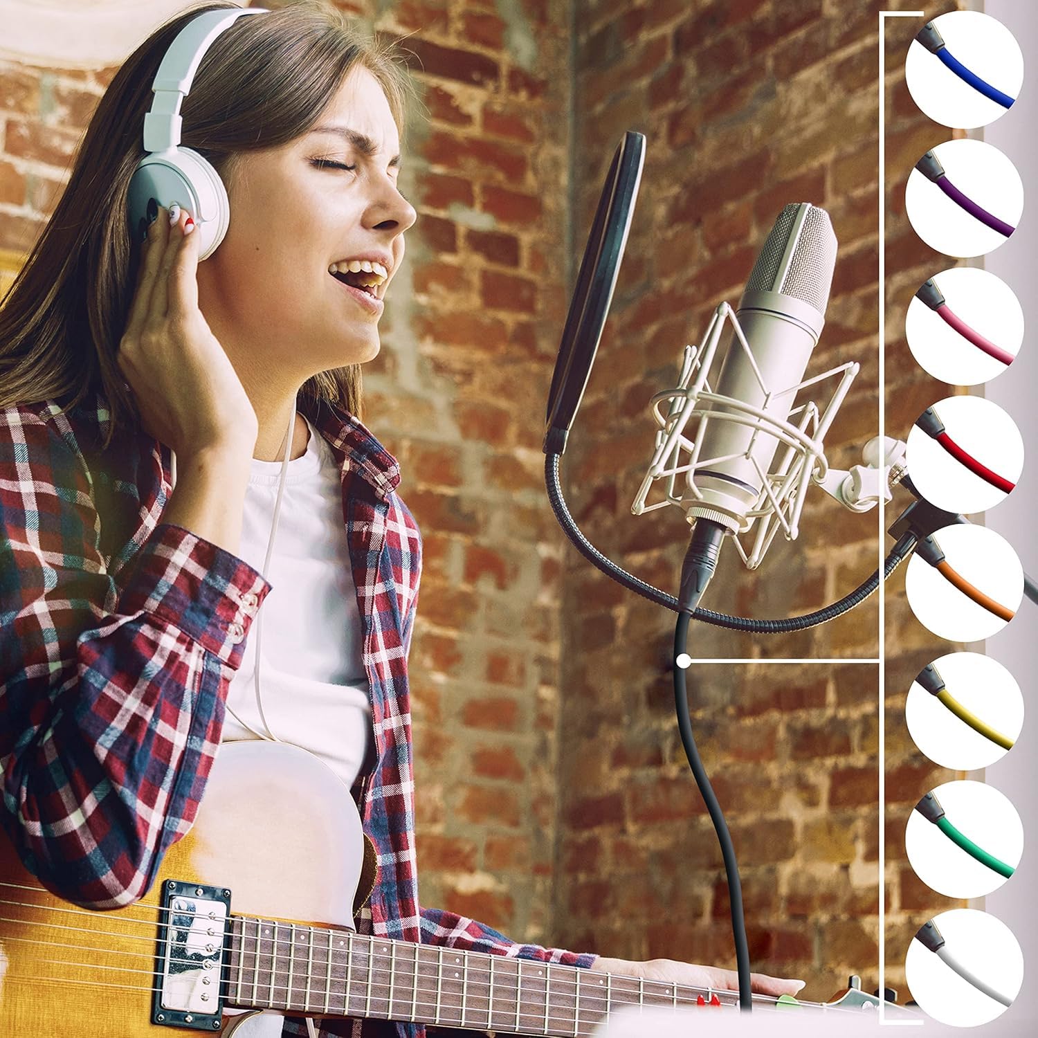 LyxPro 4 Channel 3 Pin Multi Network XLR Cable Breakout for Stage Sound Lighting and Recording with CAT6 6'FT Shielded Ethercon RJ45 Cable & 8-Pack of 15FT XLR Cables - Assorted Colors