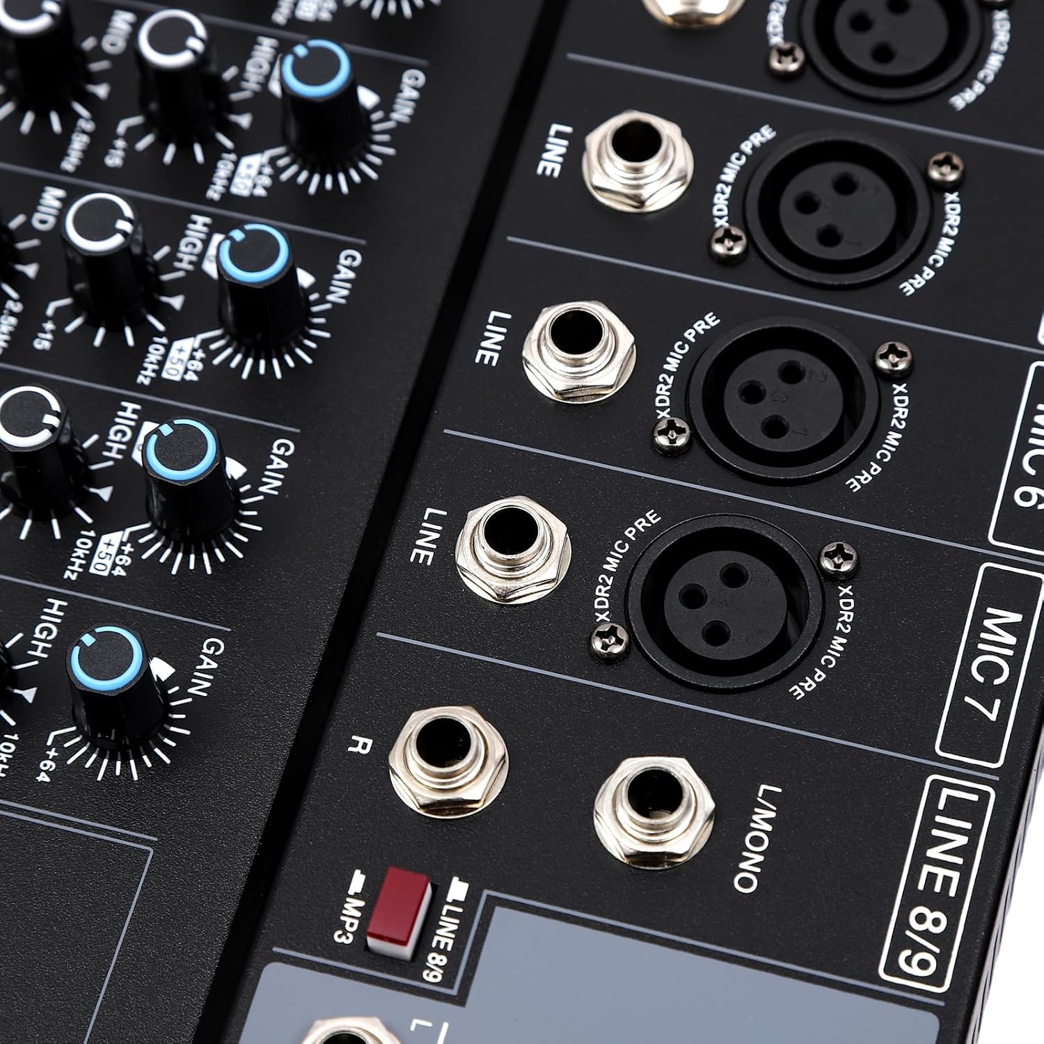 8 Channel Audio Interface Sound Board Mixing Console,DJ Console with Bluetooth USB, Sound Mixing Console and Audio Console for Karaoke Wedding Party Recording Broadcast