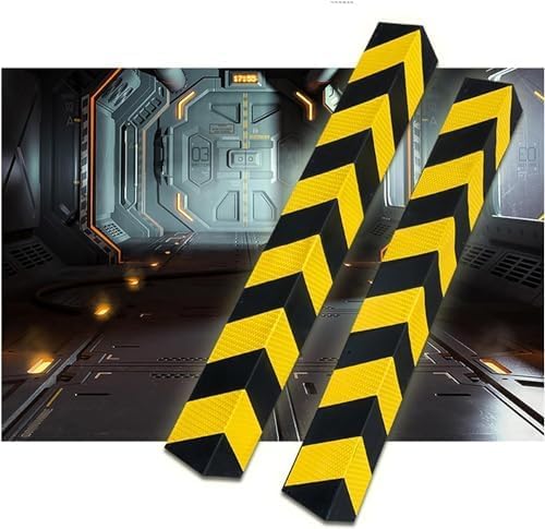 L-Shape Garage Column Protector - Rubber Corner Guards for Parking Safety, Car Corner Guardrail Stopper, Ideal for Protecting Parking Spaces and Warehouses