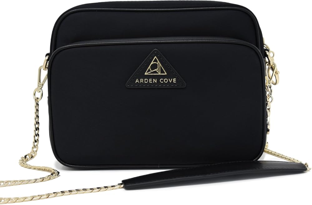 Arden Cove Full Anti-Theft Waterproof Cross-Body Bag with Slash-resistant Chain Strap w/Classic Hardware