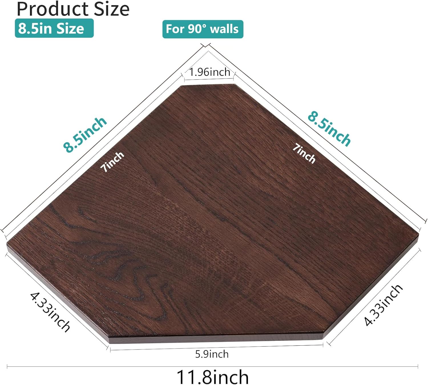 4PCS Corner Shelves Wall Mount Set Round End Floating Speaker Shelf Display Shelf for Small Plant Photo Frame