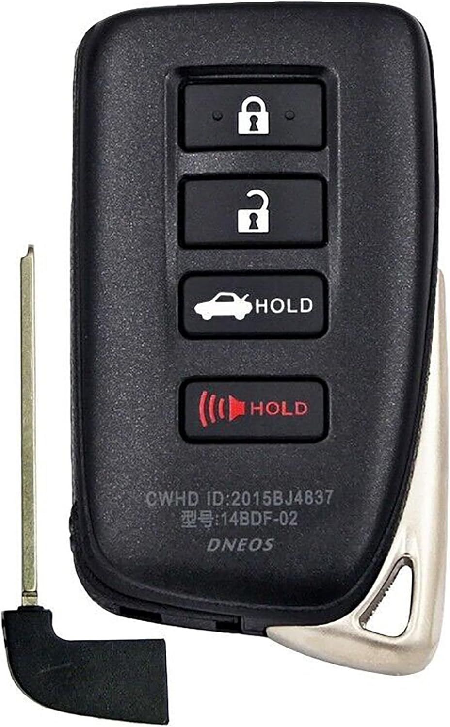 1x New Replacement Proximity Key Fob Remote Compatible with & Fit for 2014-2020 Lexus RCF - HYQ14FBA-NL-04