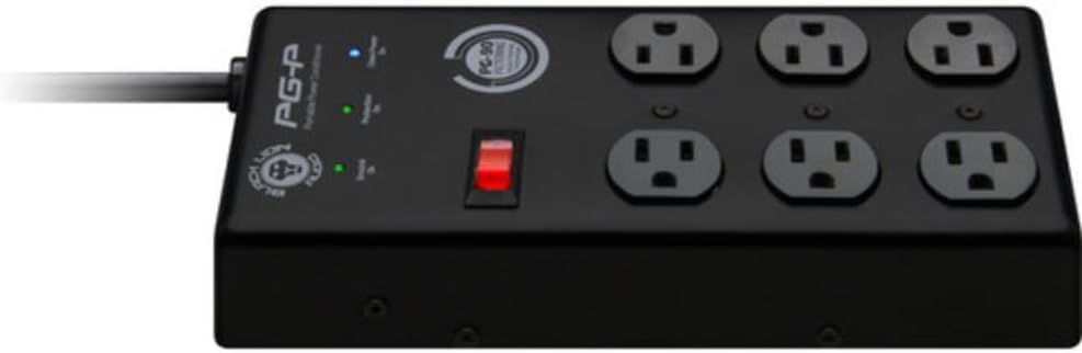Black Lion Audio PG-P Portable Power Conditioner, 6 Outlets, 9' Cable (Pair) Bundle