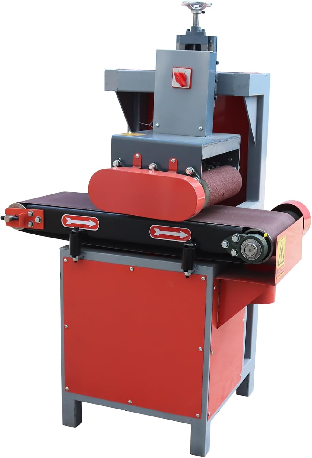 Drum Sander Surface Polishing Machine 11.8inch Sand Belt Width Electric Sanding Machine Belt Sander for Wood Metal Plastic Glass and Steel 220V