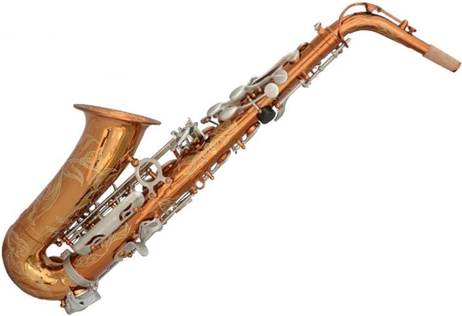 KESHUO E-Flat Alto Saxophone Retro Saxophone Wind Pipe Performance Instrument Beginners Entry-Level Professional Performance Brass Sax Beginners Kit