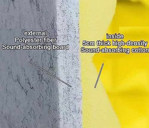 Portable Vocal Booth Home Studio Booth Desktop Soundproof Cover Sound Absorbing Shield Fully Enclosed Design for Door Opening for Home Music Recording Podcasting Acoustical