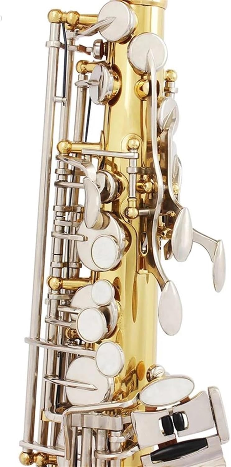Beginner saxophone Alto Saxophone Eb Tune Gold Lacquer Silver Key Brass Body Sax Woodwind Instrument With Saxophone Accessories