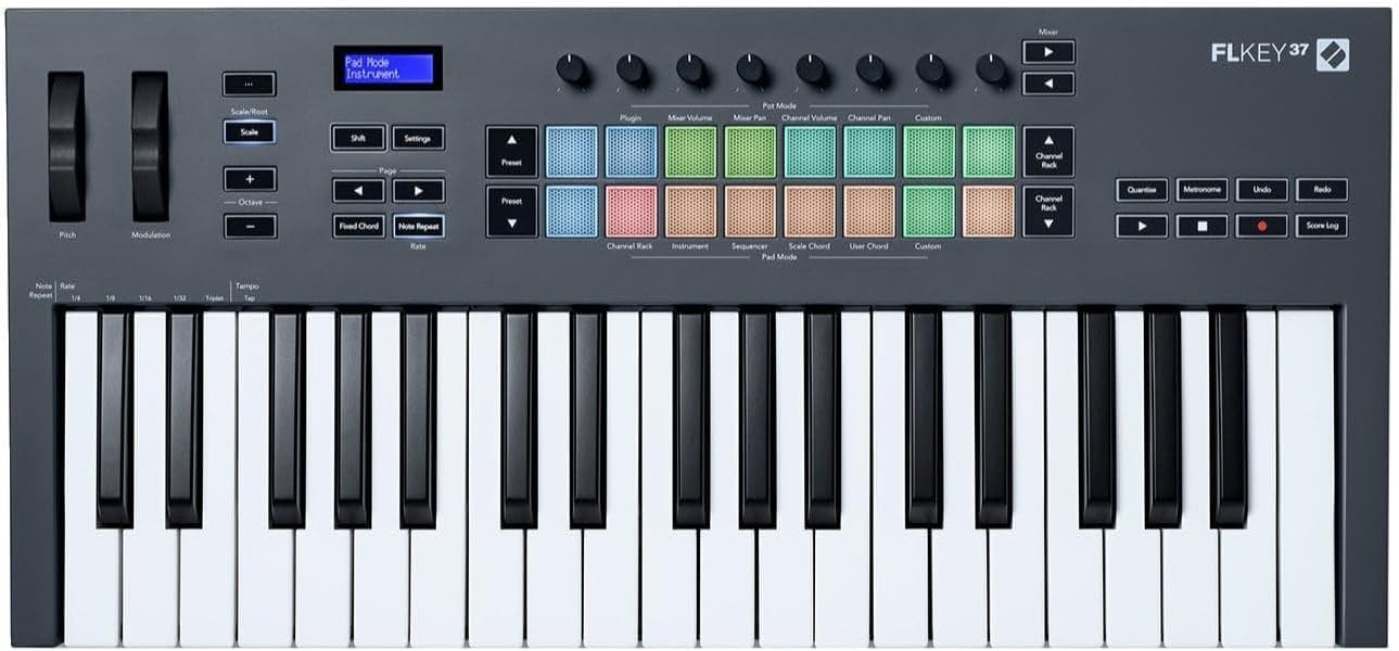 Novation FLkey 37 MIDI Keyboard - Seamless FL Studio Integration with Chord Mode and Scale Mode. All the software you need for Music Production