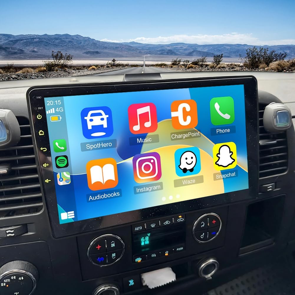 10.1 Inch IPS Touchscreen Android 13 Car Stereo for GMC Sierra 2007 2008 2009 2010 2011 with Wireless CarPlay & Android Auto Car Radio,Support WiFi 6, Bluetooth 5.4, Backup Camera, SWC