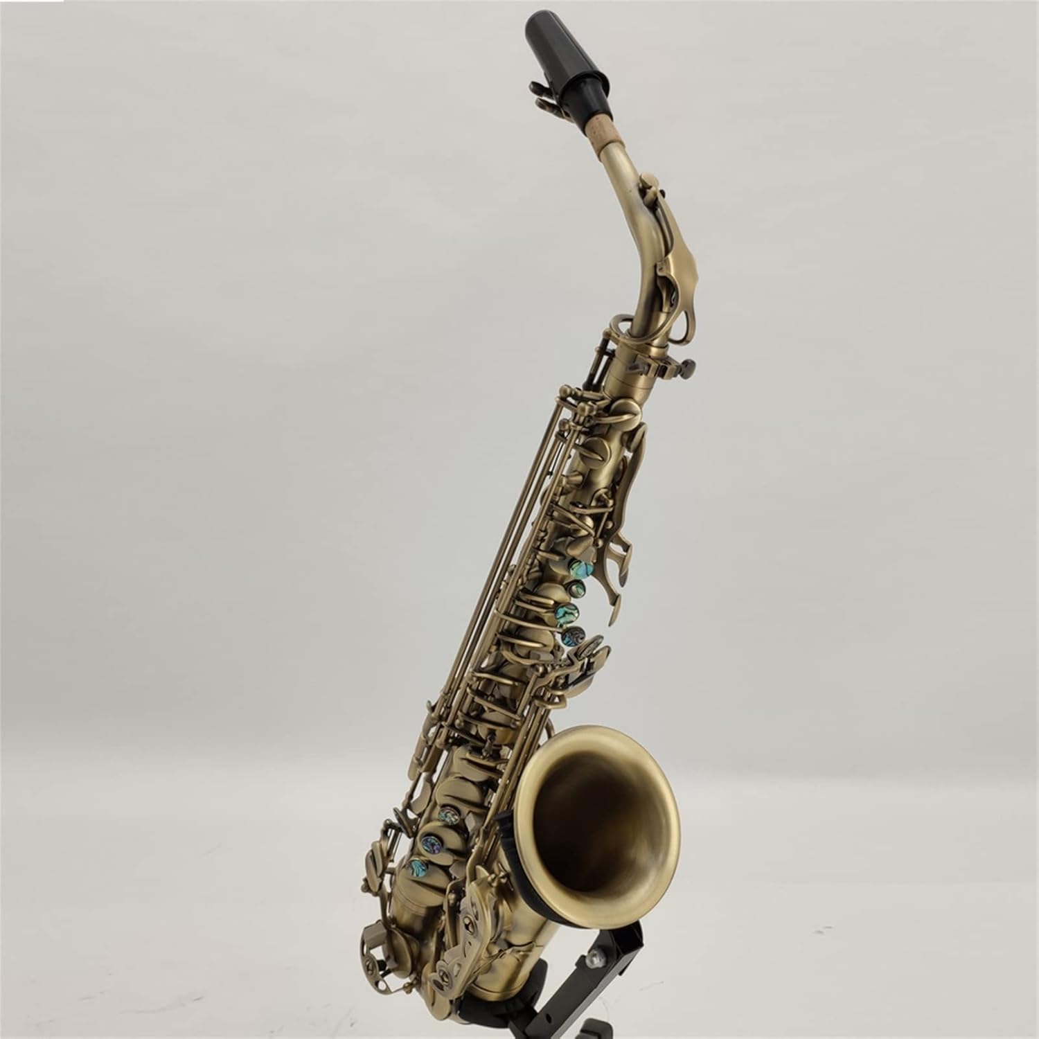 KESHUO Western Wind Instrument Retro Bronze Red Copper E Flat Alto Saxophone Beginners Practice Playing Brass Sax Beginners Kit