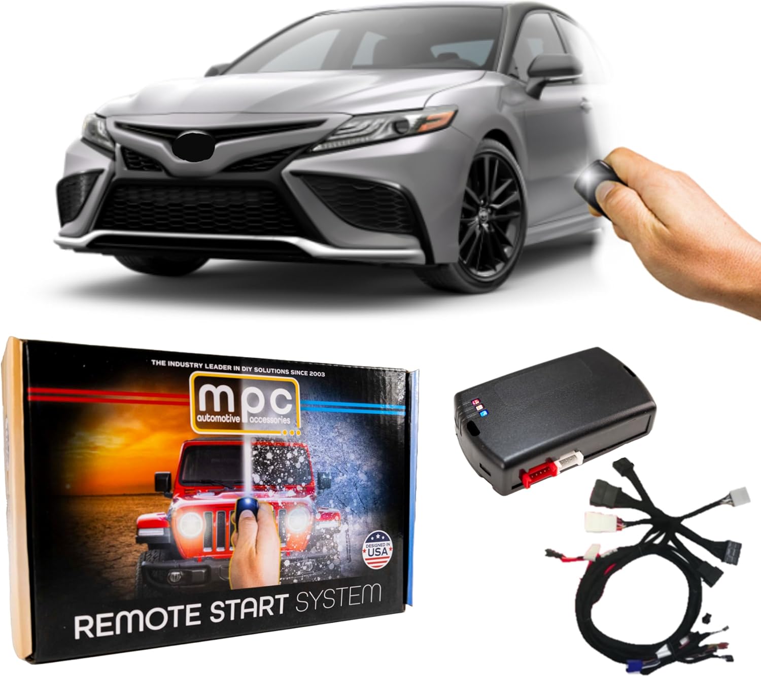 MPC Remote Start Kit Compatible with 2023-2024 Toyota Camry || Push-to-Start || 100% Plug n Play Harness || Press Fob 3X Lock to Start