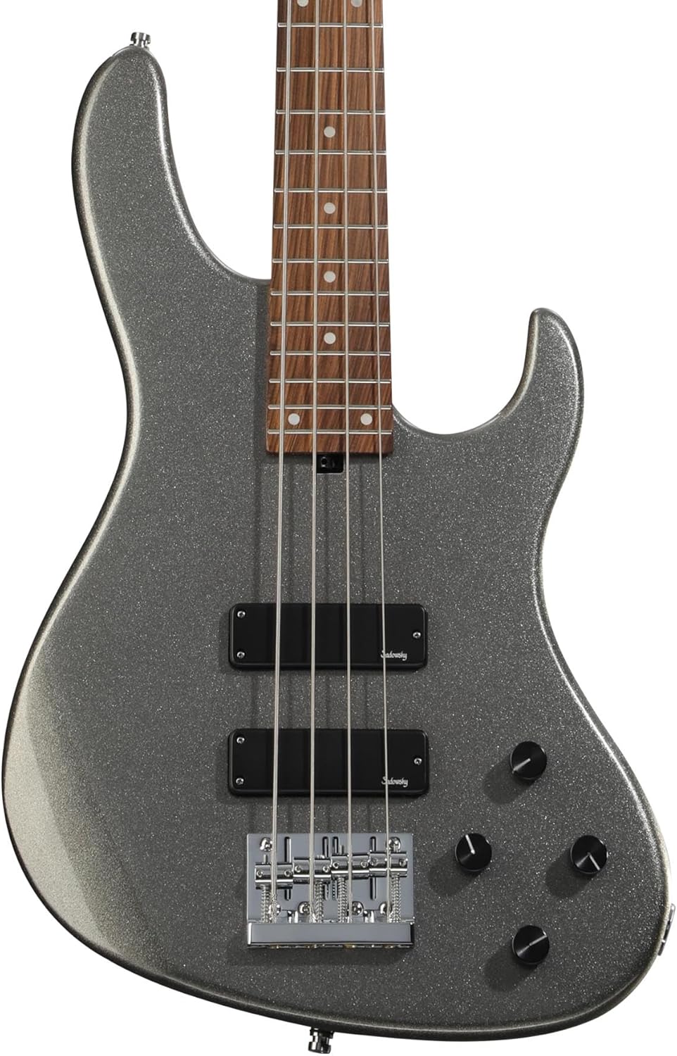 Sadowsky MetroExpress Modern Bass Guitar - Solid Silver Metallic, Morado Fingerboard
