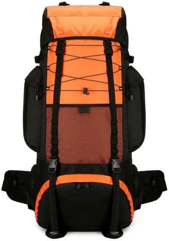Generic Large Camping Backpack,Lightweight Hiking Trekking For Men Women Outdoors Large Capacity Mountaineering Bag (orange), 80
