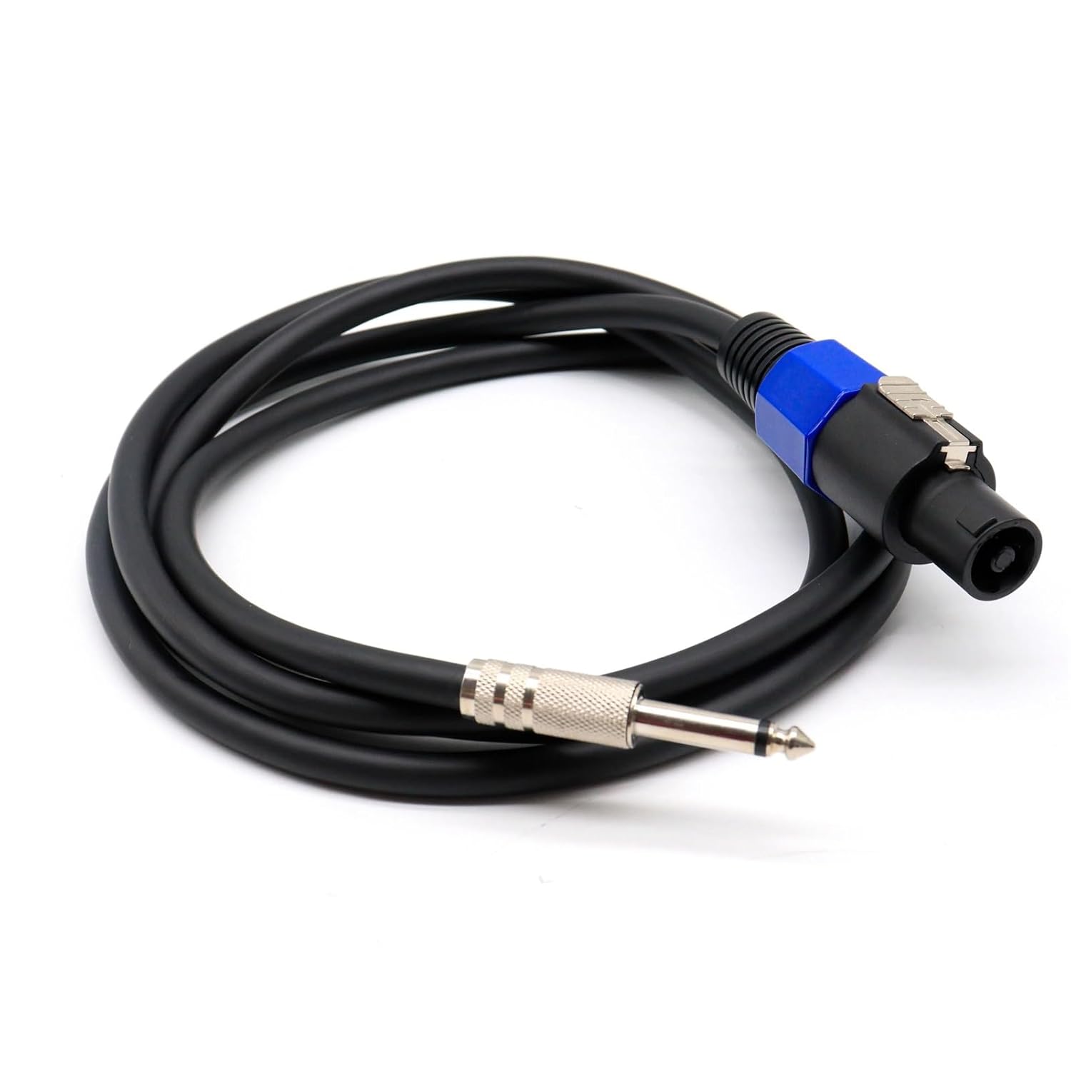 Speaker Cable Connector to 6.35 mm² 1/4 Male TS Speaker Cable-Speak-on Jack to 1/4 TS 0.5m(Male 0.5 Meter)