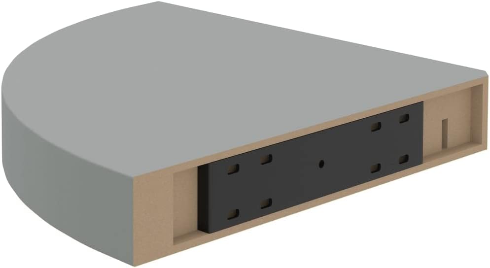 [Fast Delivery] Floating Shelves Wall Mounted, Floating Shelves, for Living Room, Bedroom, Bathroom, Kitchen Decor Floating Corner Shelves 4 pcs Gray 9.8