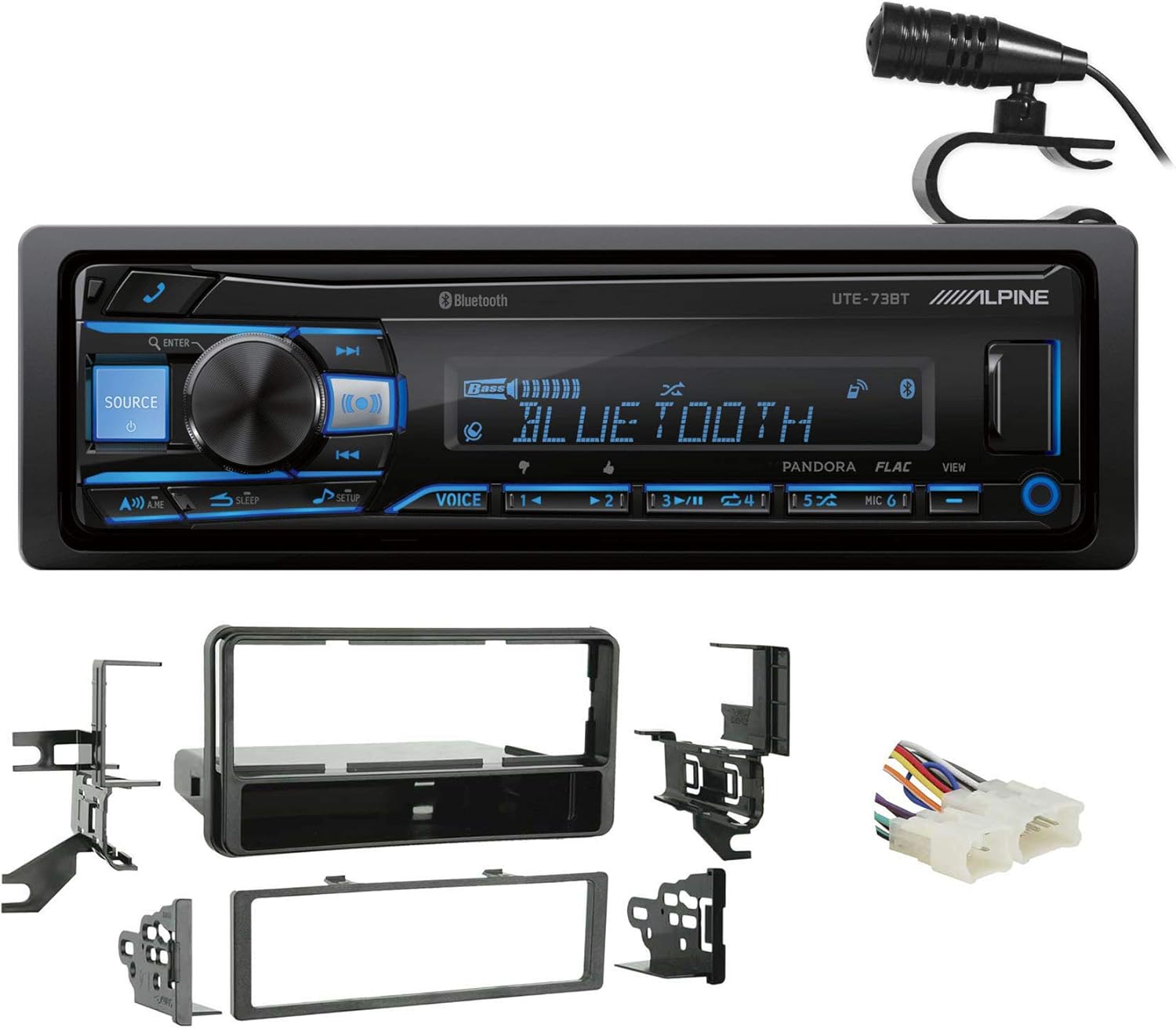 Alpine Digital Media Bluetooth Stereo Receiver For 2007-14 Toyota FJ Cruiser