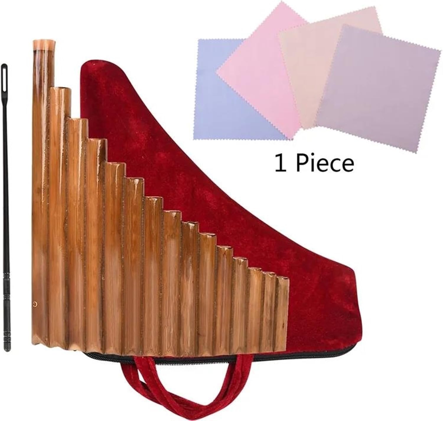 pan flute for beginners 15 Pipes G-tune Pan Flute Woodwind Chinese Traditional Musical Instrument Panpipes Left/Right Hand (Color : Right-Hand)