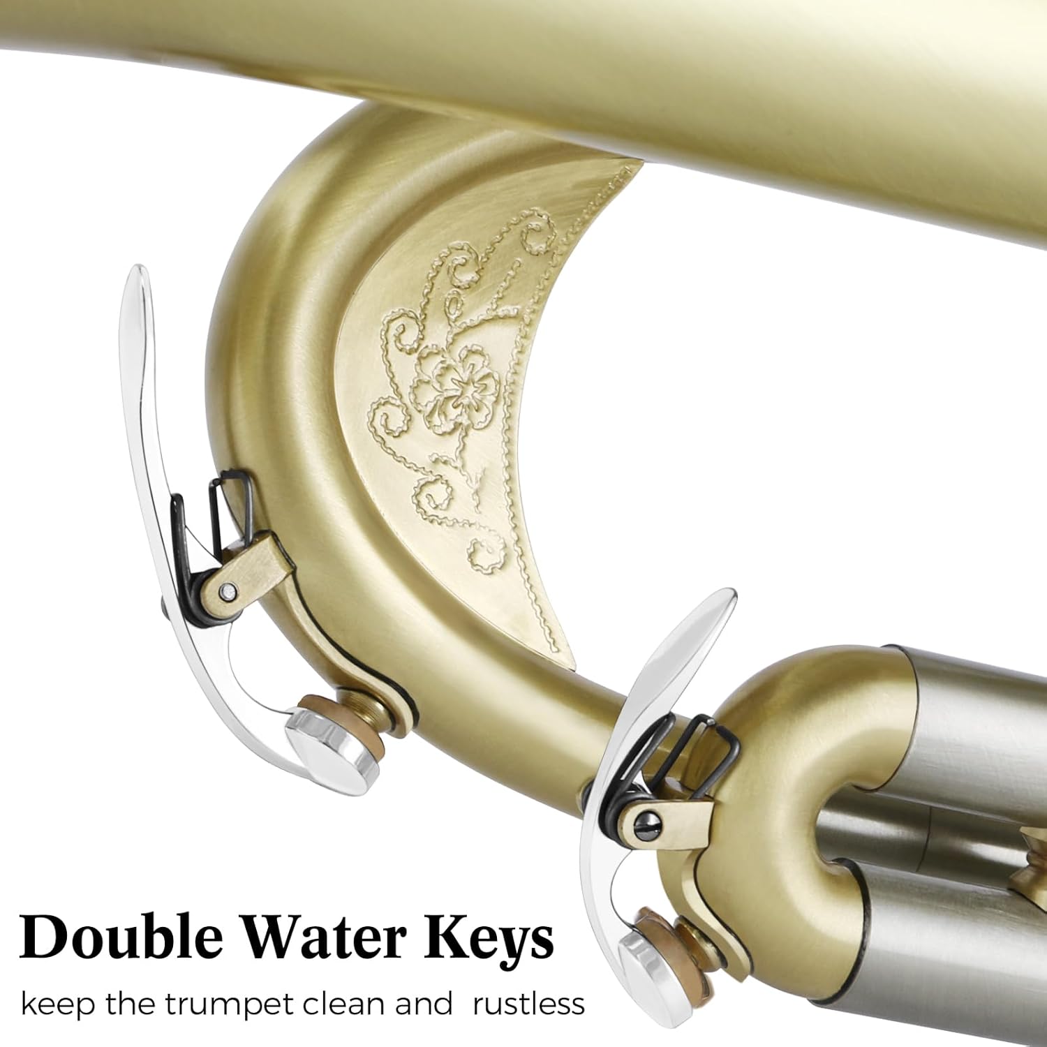 ROWELL Trumpet Standard Bb Trumpet Set Professional Trumpets Brass Trumpets for Beginners with Deluxe Hand Case,Gloves,7C Mouthpiece and Clean Kit (Antique Finished)