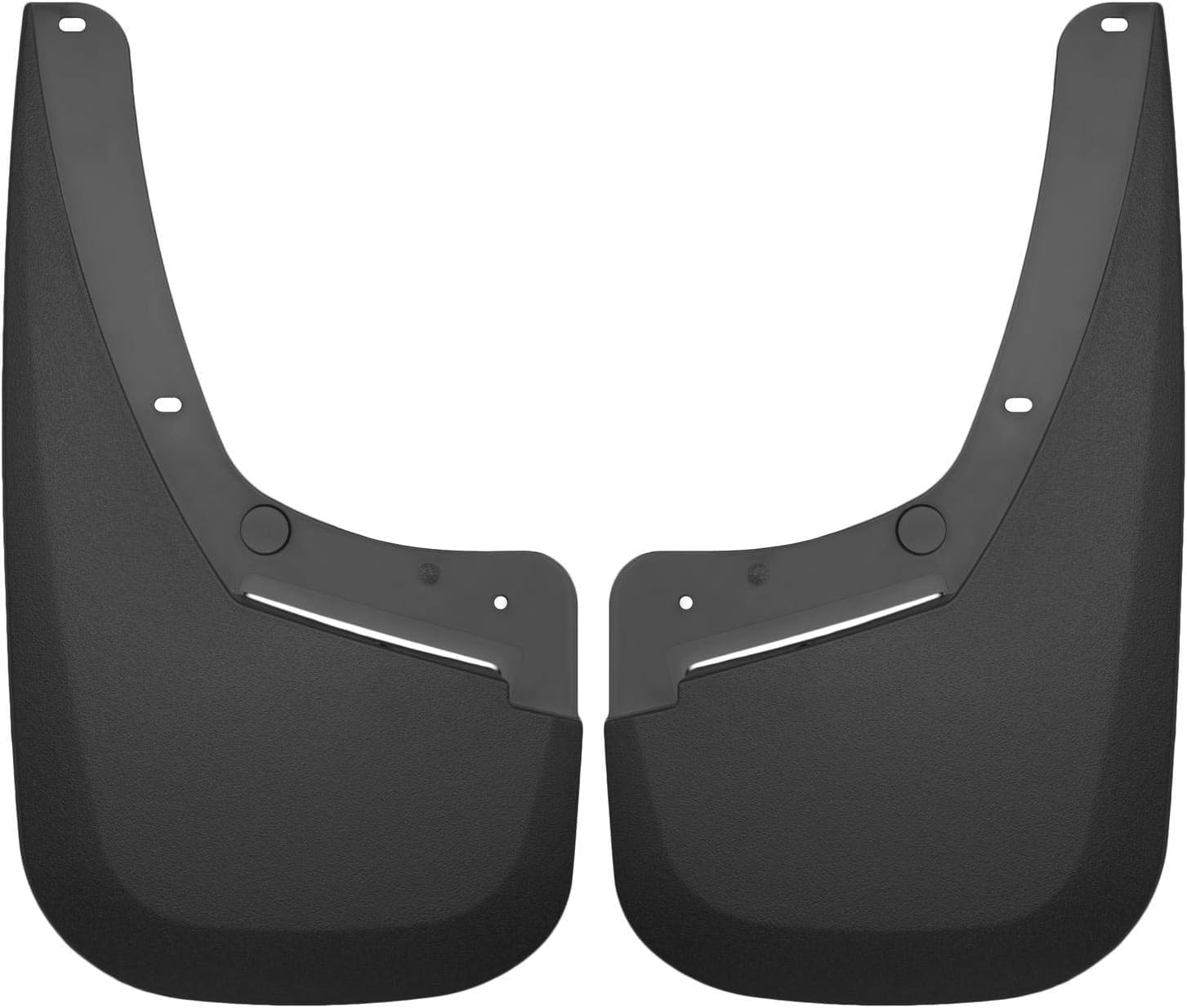Husky Liners Custom Mud Guards | Fits 2020 - 2025 Chevrolet Silverado 3500 HD Dually | DUALLY REAR MUD GUARDS, 2-pc Black - 57751