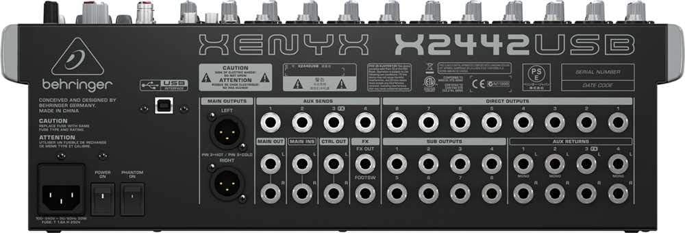 Behringer XENYX X2442USB Premium 24-Input Mixer/Audio Interface