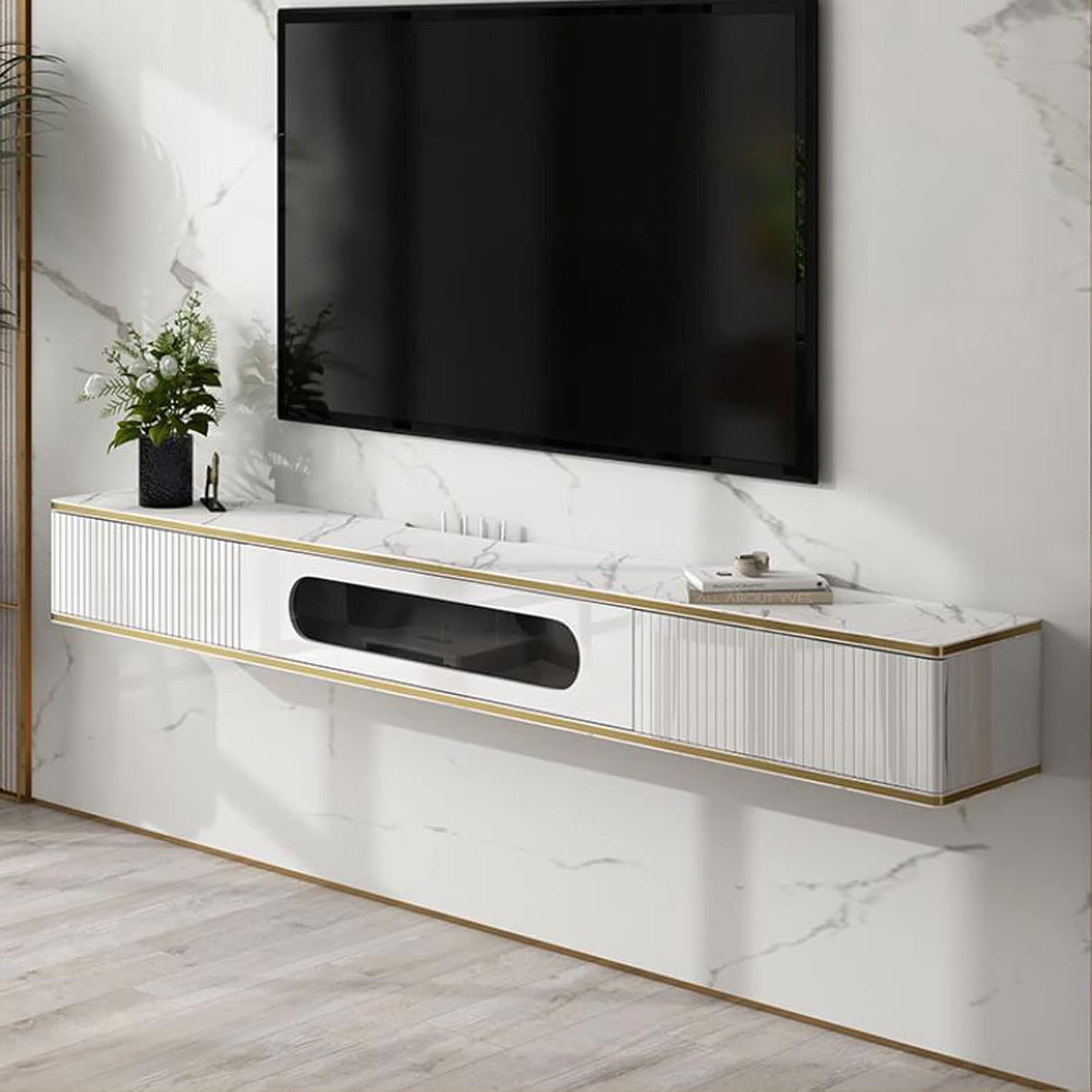 Floating Shelf Wall Shelf Wall Mounted TV Cabinet TV Stands TV Console TV Shelf Bookcases Wall Mount Corner Shelves Display Ledge Utility Storage Shelf Home Décor Accents Shelves Organizer