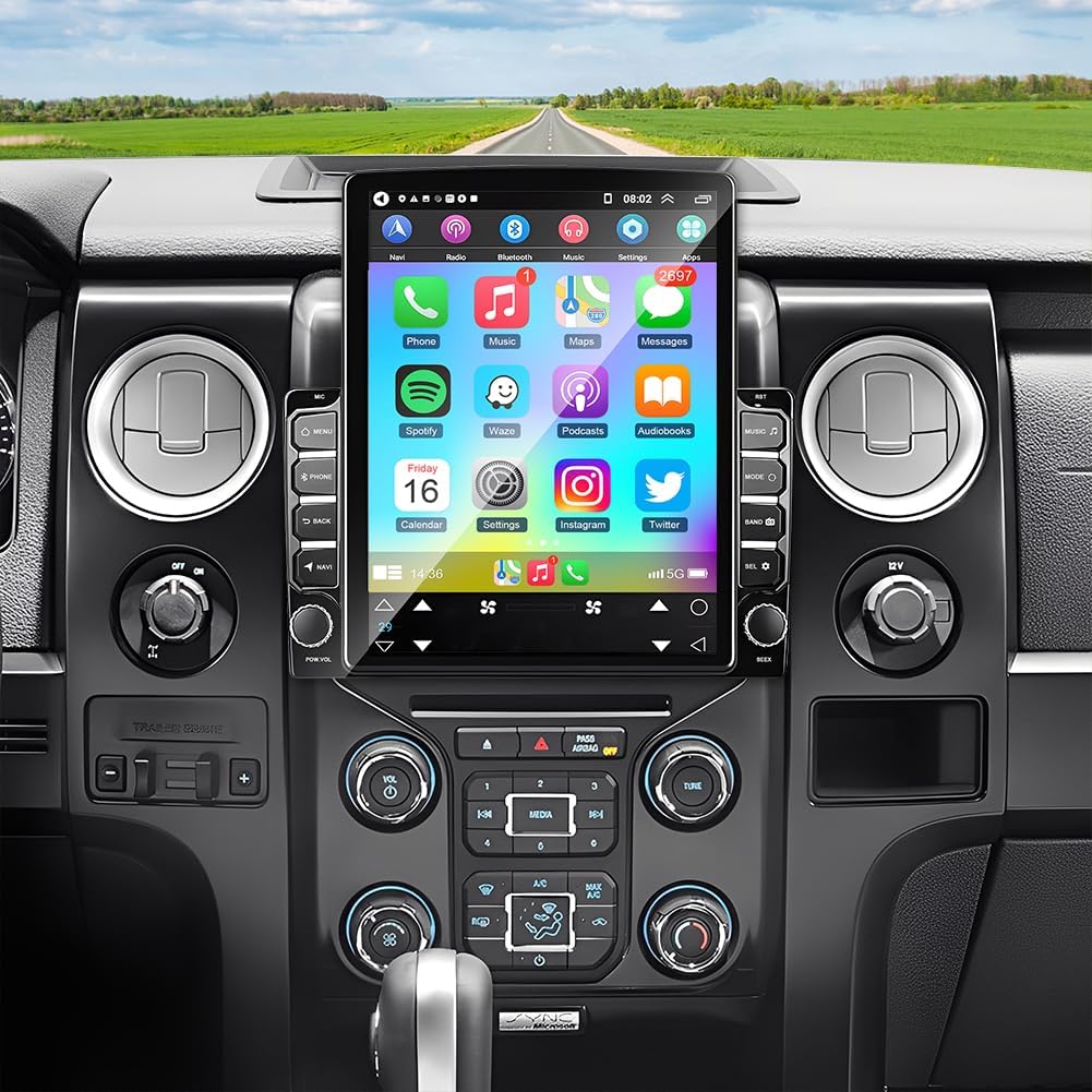 2+64G Android 15 Car Stereo Radio for Ford F150 F-150 2013 2014 9.7