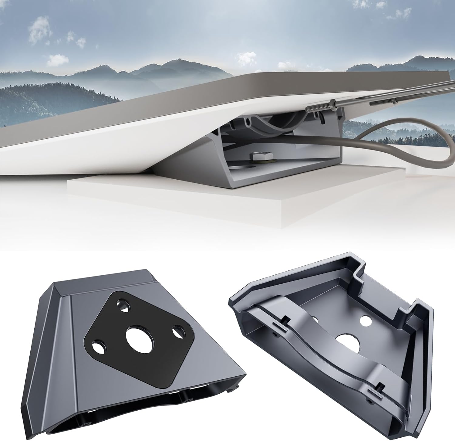 Starlink Mini Mount Mobility, Anti-Theft Car Starlink Mounting Kit Starlink Mini Accessories Starlink Roof Mount Internet Satellite Kit RV Trailer Yacht (Grey)