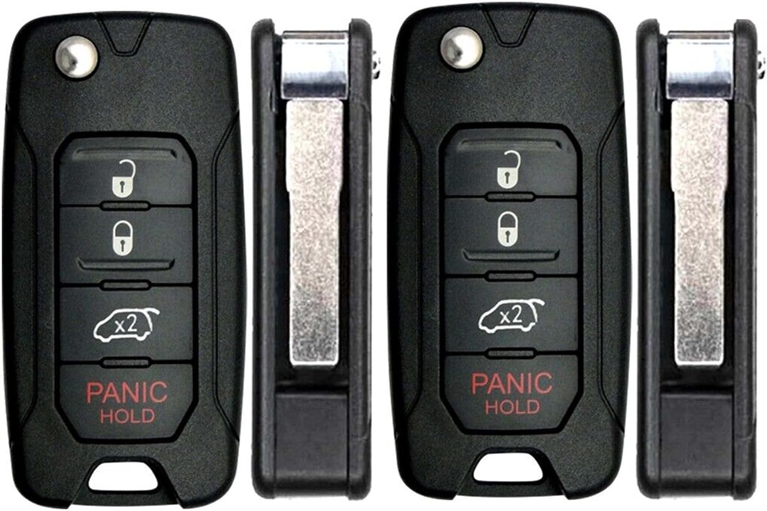 2X New Replacement Key Fob Compatible with & Fit for Select Jeep Fiat Vehicles 2ADFTFI5AM433TX