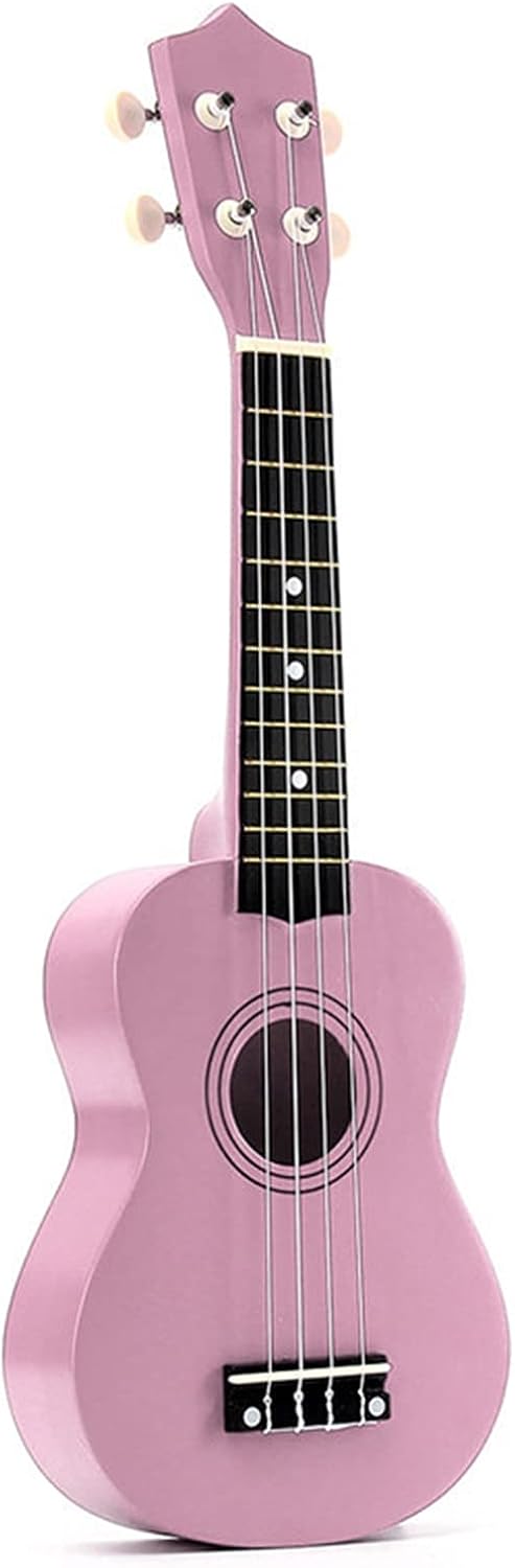 21 Inch Basswood Soprano Ukulele Guitar Rosewood 4 Strings Ukulele Bass Guitar Uke Kids Gift Musical Instruments Ukuleles (Color : Pink)