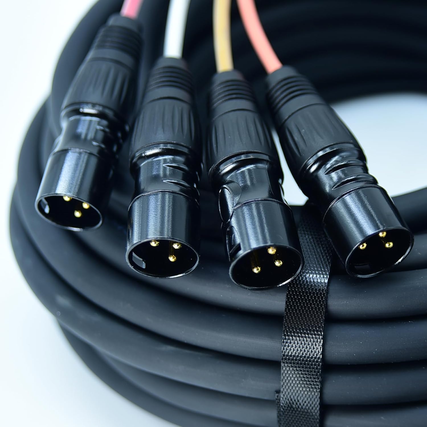 Arklove DMX Cable 50ft Snake Cables Audio Balanced Patch XLR to XLR Cable 4 Channel Connector Digital Splitter Microphones Stage & Studio Recording Studio Equipment Profesional Live Cable