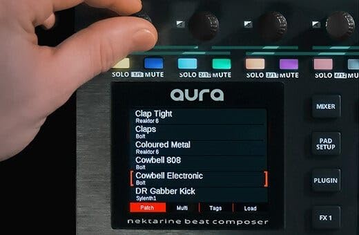 Nektar Aura - Beat Composer and DAW Controller, Metallic Grey, 16 Pads