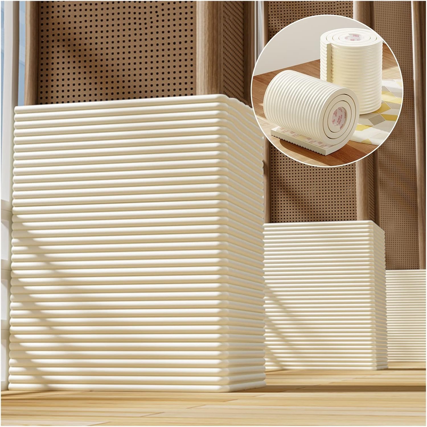 Car Parking Protector Rubber Corner Protector Wall Corner Guard for Parking Garages,Anti-Scratch Workshops Sponges Edge Protector,Table Furniture Garage Edges Wall Corner Guards,2/5M