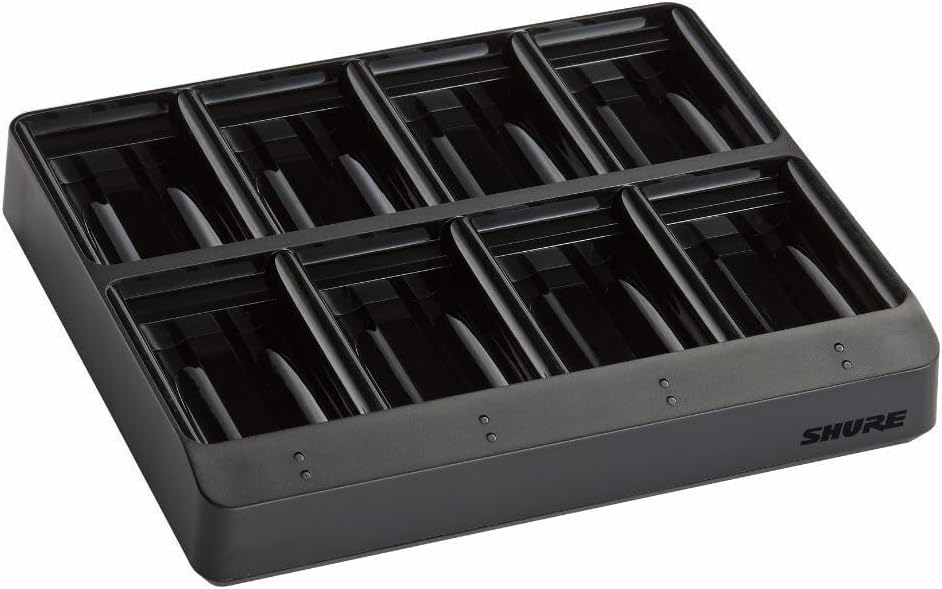 Shure SBC80-903 8-Bay Battery Charger for SB903 Rechargeable Batteries for SLX-D Wireless Microphone System Transmitters (SBC80-903-US)