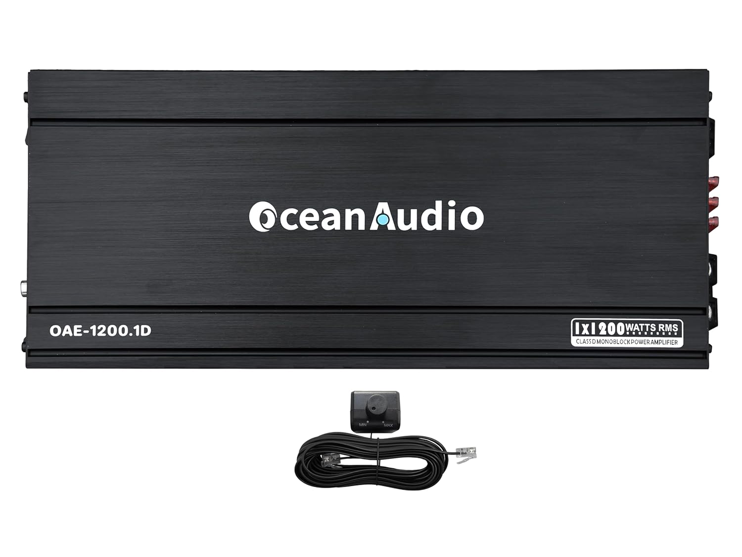OceanAudio OAE-1200.1D Monoblock Class D Amplifier 2400W with Remote Subwoofer Level Control