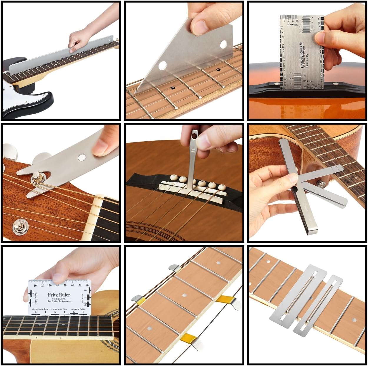 Guitar Repairing Maintenance Tool Kit, Complete Pro Guitar Setup Kit Luthier Repair Tools with Guitar Work Mat and Neck Rest Support Cradle for Guitar Workstation Musician Enthusiast Guitarist