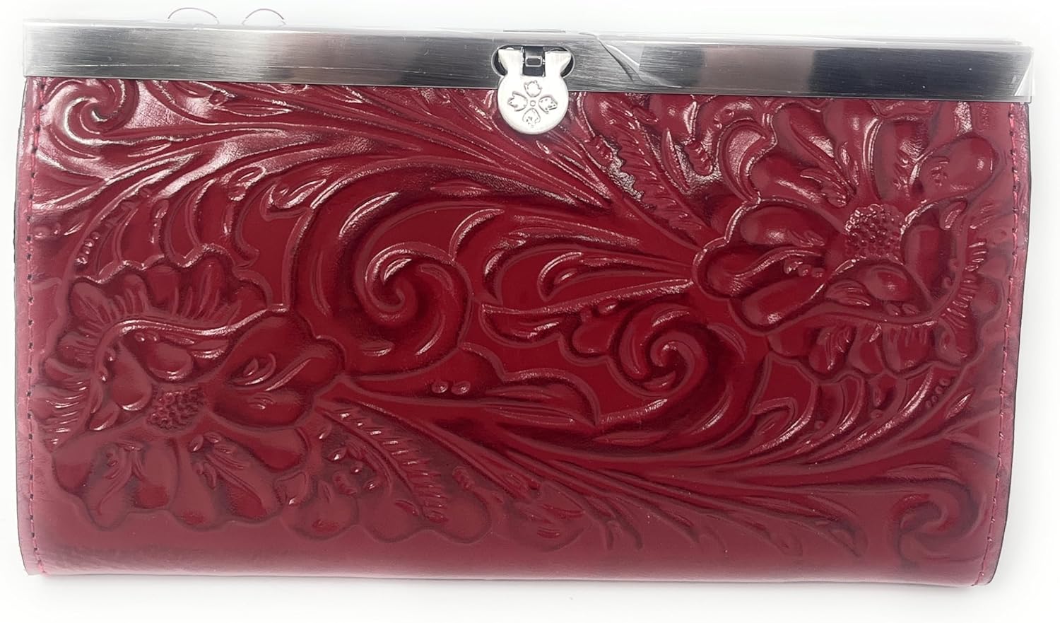 Patricia Nash Tooled Leather Cauchy Clutch Wallet, Lava