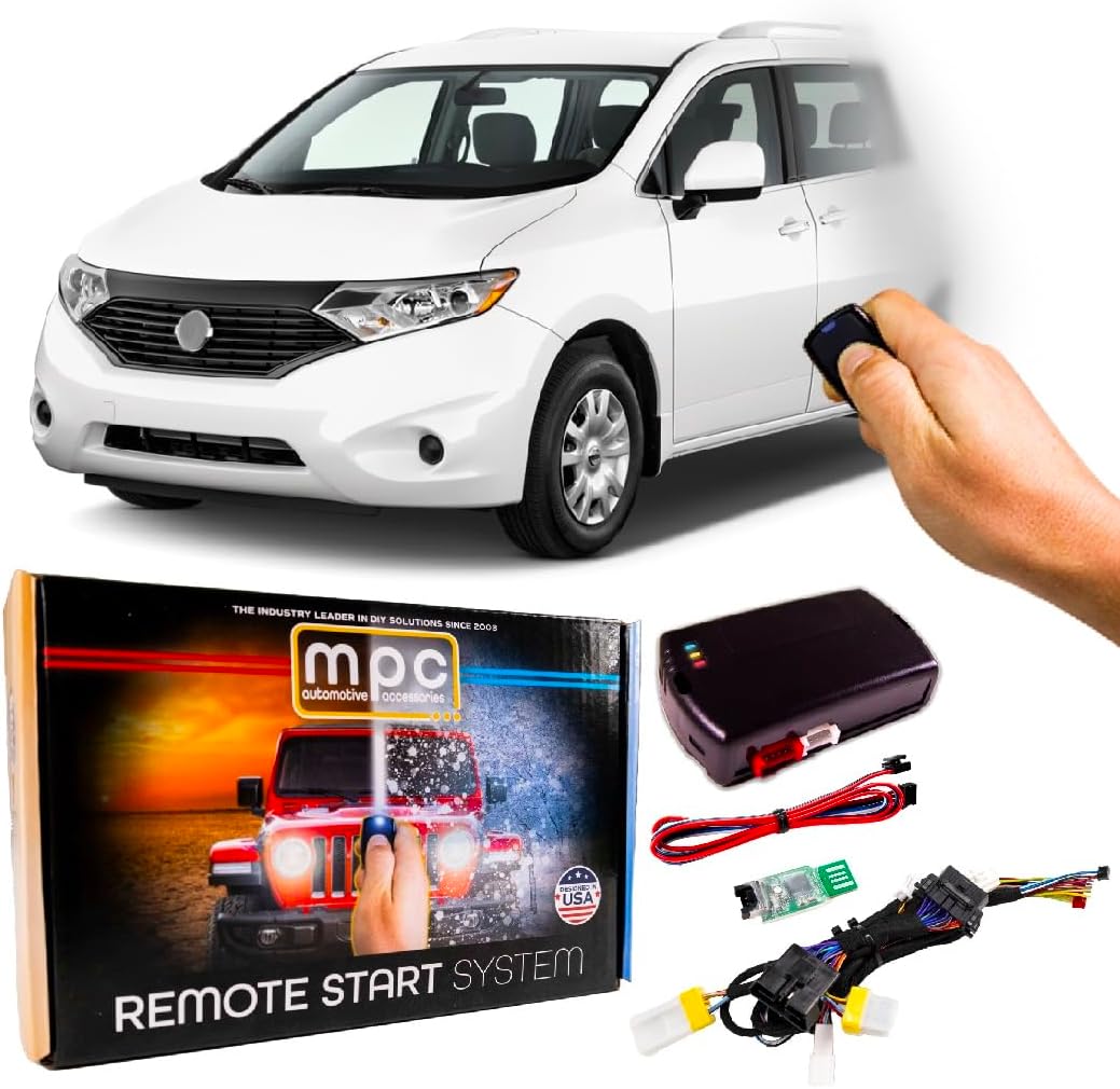 MPC OEM Remote Activated Remote Start Kit Compatible with 2011-2017 Nissan Quest - Push-to-Start - T-Harness - Firmware Preloaded